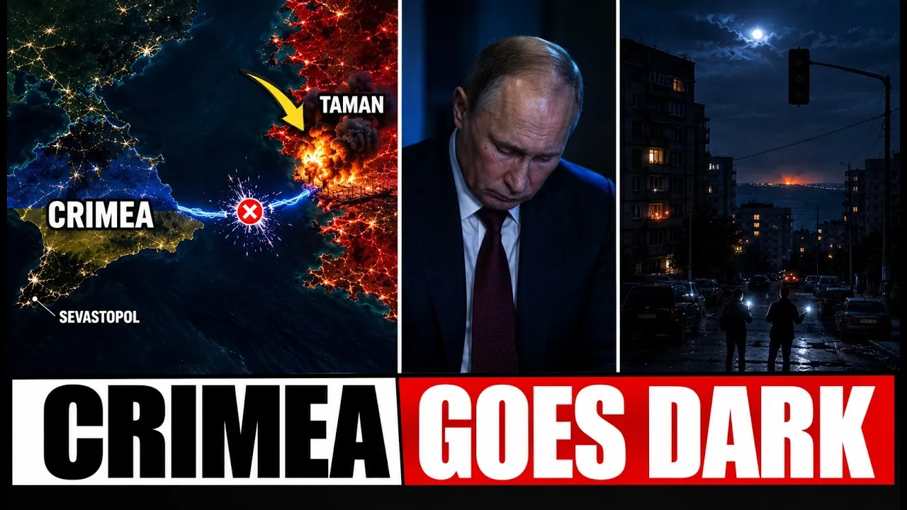 Thumbnail of our video: Crimea just went dark, now Ukraine is turning it into an island.